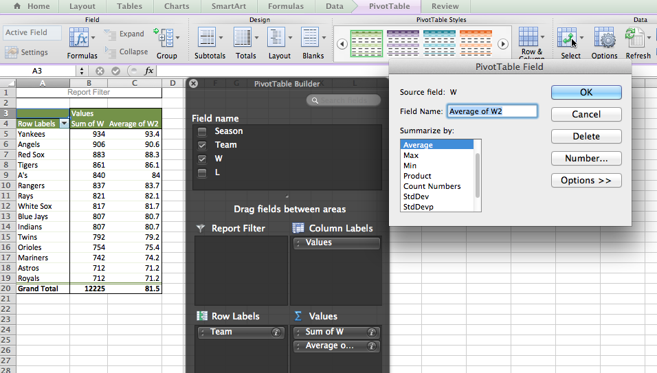 Getting started with pivot tables in excel